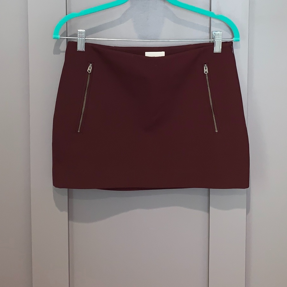 Aritzia Wilfred Mini Zipper Skirt